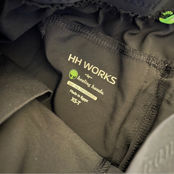 Healing Hands Workwear Scrubs Black XS Tall Straight Leg 32” inseam Pants - Picture 6 of 7